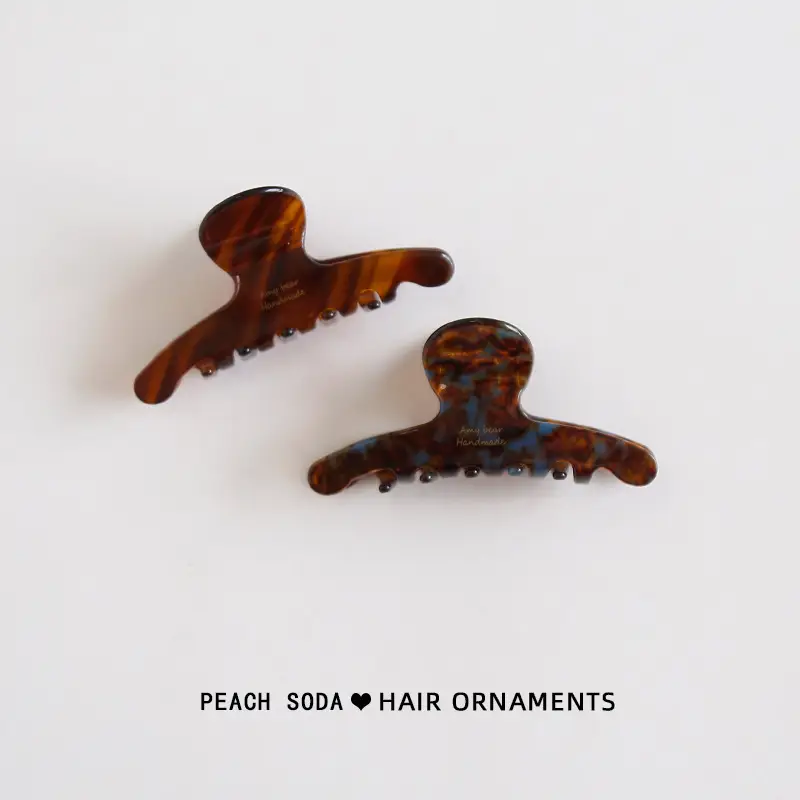 Peach 3001 Hair Ornament Acetic Acid Grip Clip