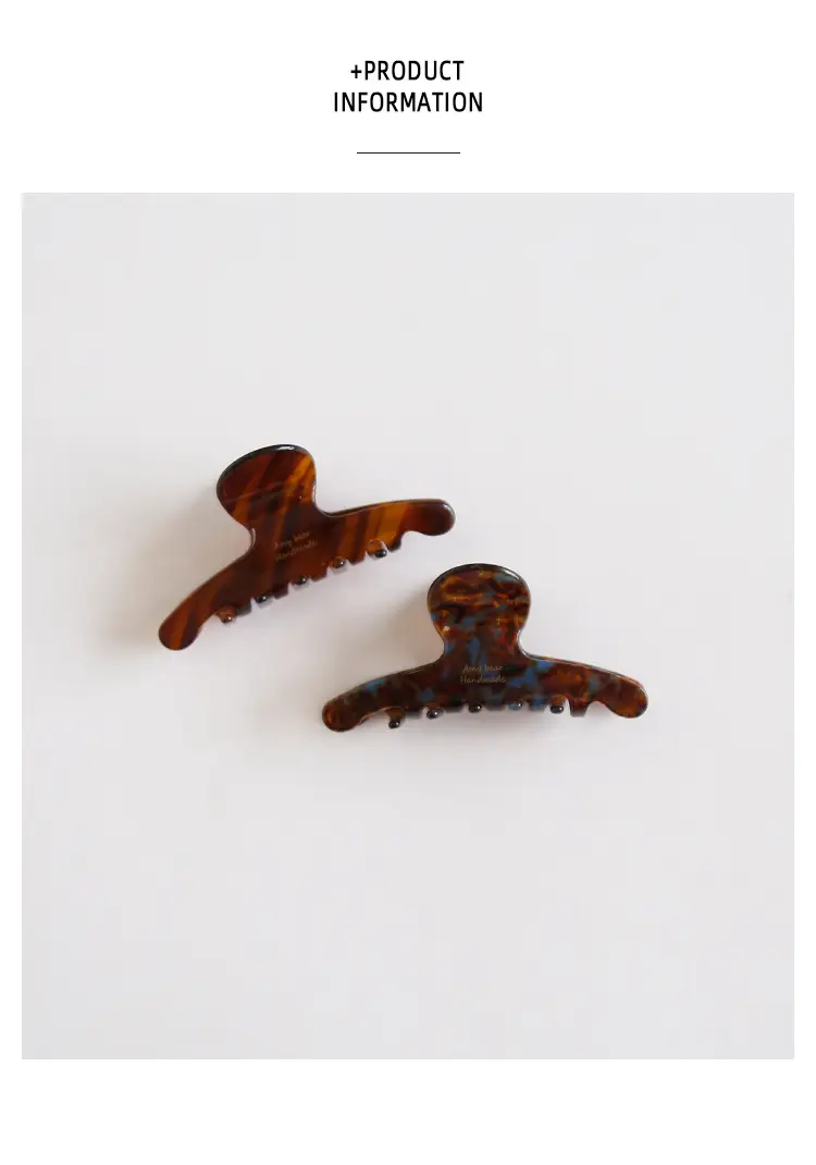 Peach 3001 Hair Ornament Acetic Acid Grip Clip — feature 1