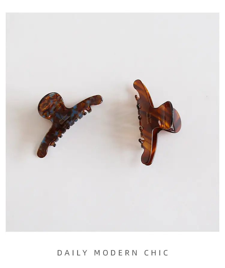 Peach 3001 Hair Ornament Acetic Acid Grip Clip — feature 11