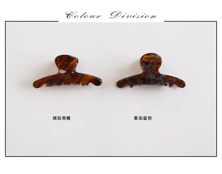 Peach 3001 Hair Ornament Acetic Acid Grip Clip — feature 3