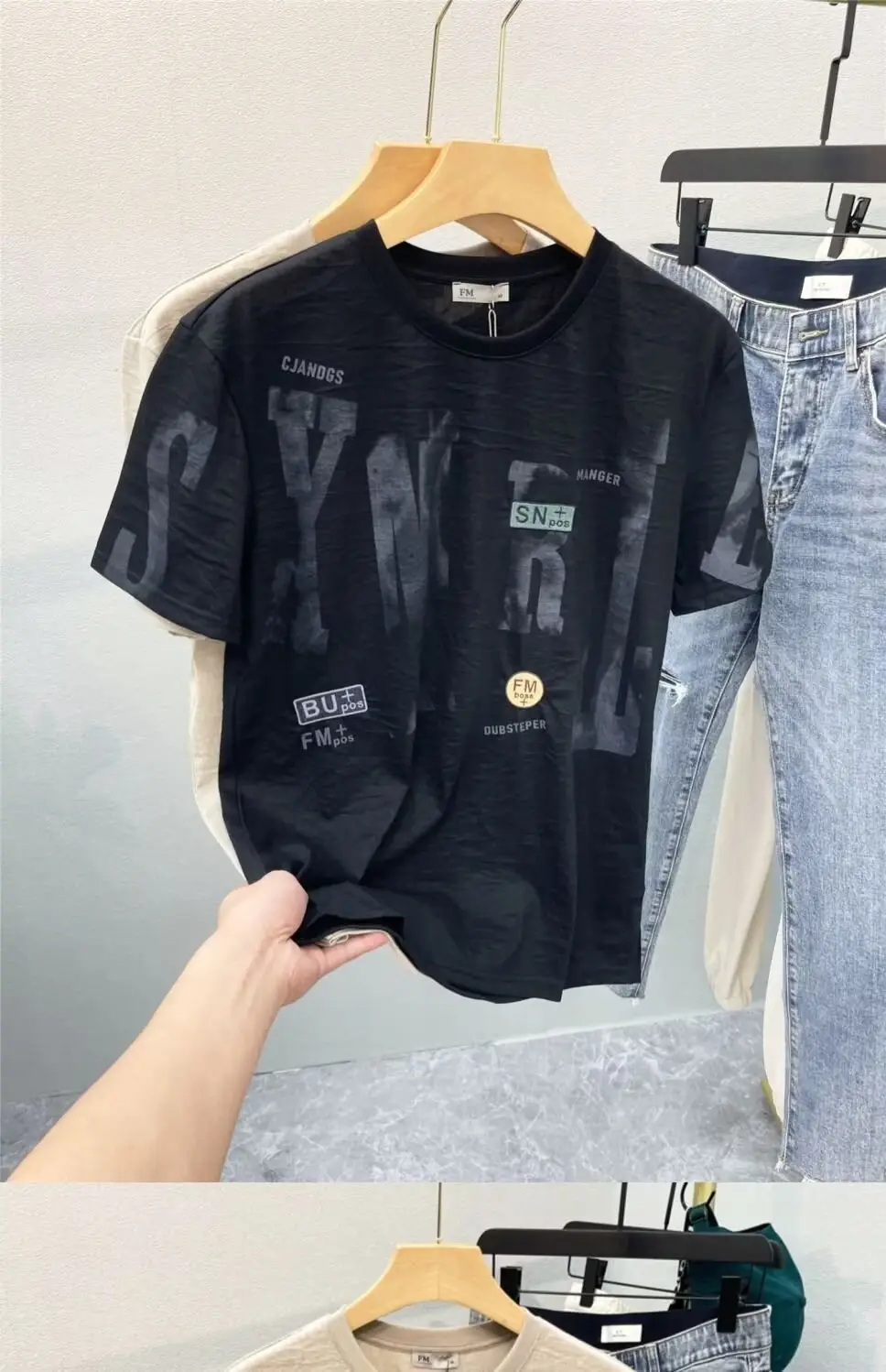 Men Printed Black T-Shirt Summer 2024 — feature 13