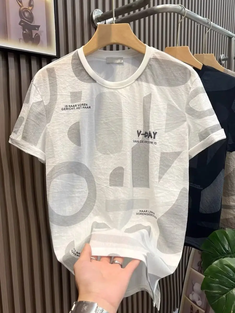 Men Printed Black T-Shirt Summer 2024 — feature 17