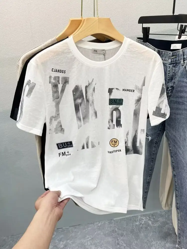 Men Printed Black T-Shirt Summer 2024 — feature 7