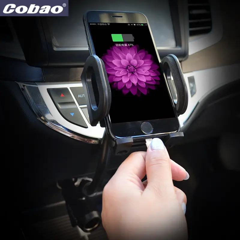 Dual USB Car Phone Holder 360 Rotating Universal Charging - Image 9