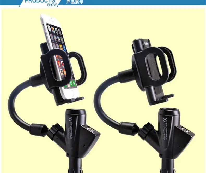 Dual USB Car Phone Holder 360 Rotating Universal Charging — feature 11