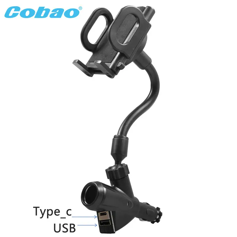 Dual USB Car Phone Holder 360 Rotating Universal Charging — feature 2
