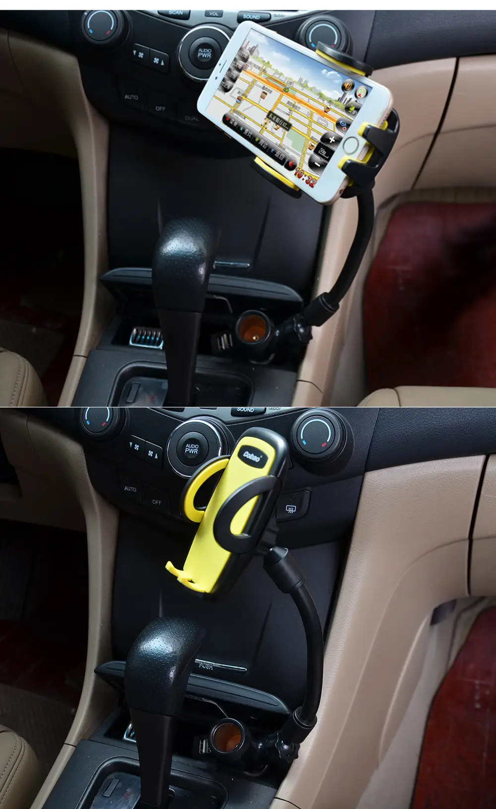 Dual USB Car Phone Holder 360 Rotating Universal Charging — feature 41