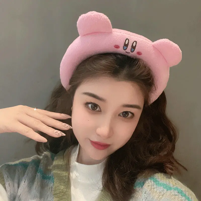 Pink Plush Kirby Face Mask Hairband for Girls — feature 4