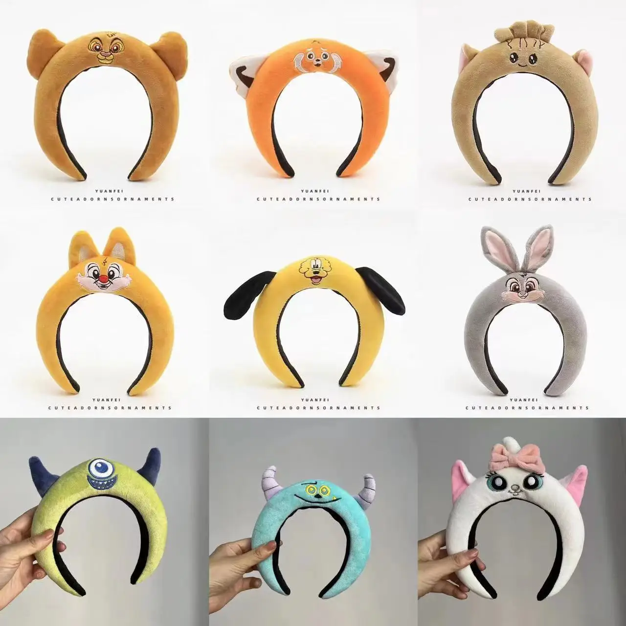 Rabbit Headband Blue Cartoon with Red Ears