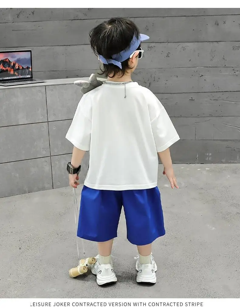 Ningli Boys Grey Polo T-Shirt Summer Wear — feature 17