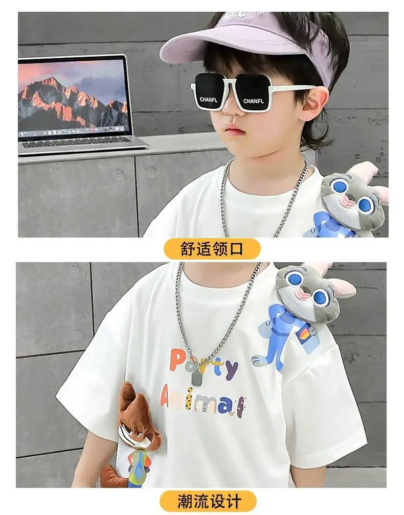 Ningli Boys Grey Polo T-Shirt Summer Wear — feature 18