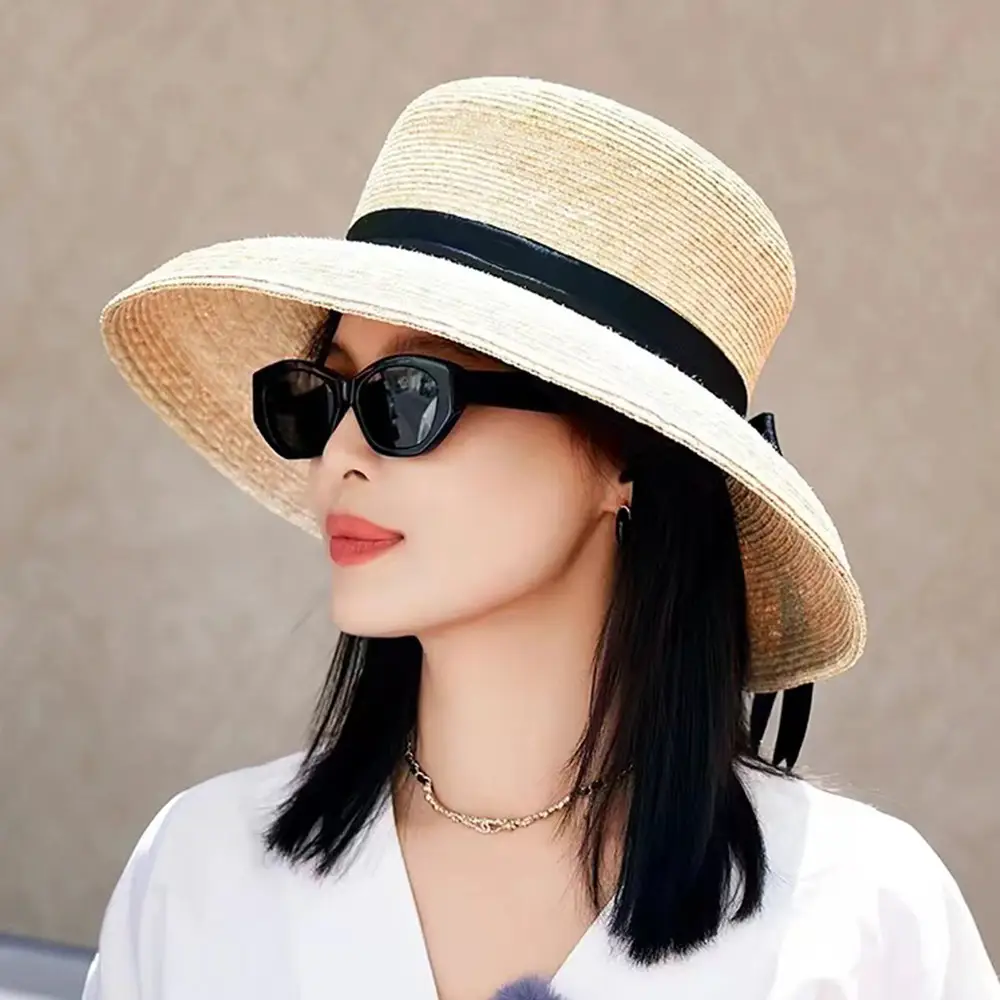 Women Straw Sun Hat with UV Sunglasses β feature 2