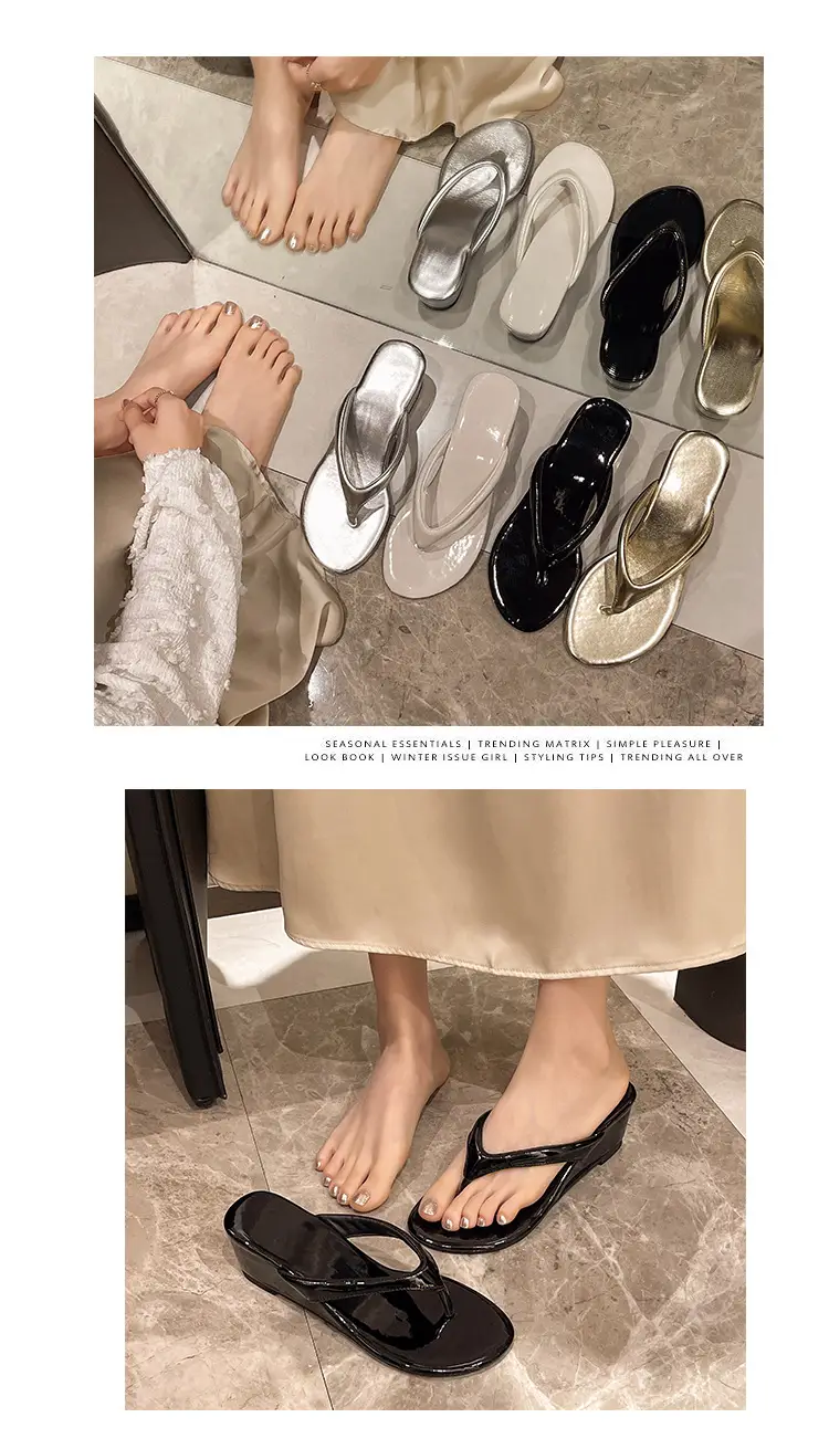 2024 French Style Wedge Sandals for Women Plus Size — feature 1
