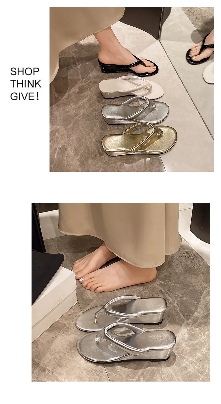 2024 French Style Wedge Sandals for Women Plus Size — feature 3