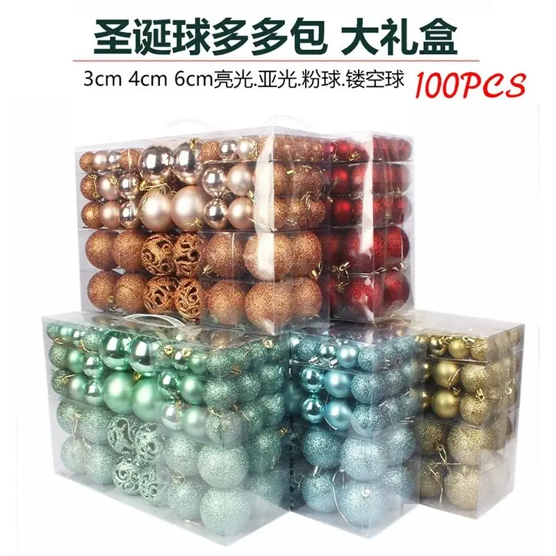 Black 3cm Cross-Country Christmas Decor Balls — feature 2