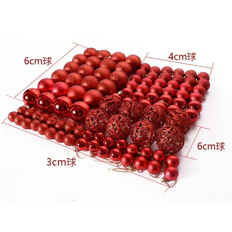 Black 3cm Cross-Country Christmas Decor Balls — feature 4