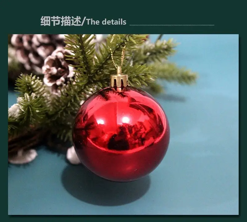 Black 3cm Cross-Country Christmas Decor Balls — feature 7