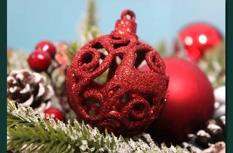 Black 3cm Cross-Country Christmas Decor Balls — feature 9