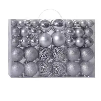 Black 3cm Cross-Country Christmas Decor Balls - Image 2