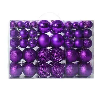 Black 3cm Cross-Country Christmas Decor Balls - Image 3