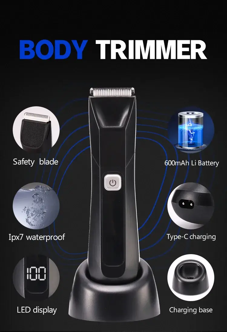 Electric Body Hair Trimmer Gold 108mm — feature 3