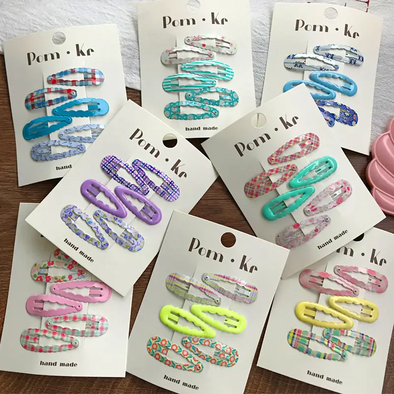 New Cute Wave Hairpins Sweet Flower Plaid Clips — feature 2