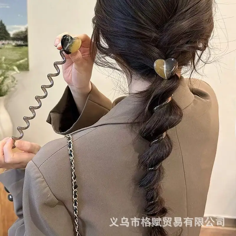 Japanese Style Heart-Shaped Hair Ring for Women