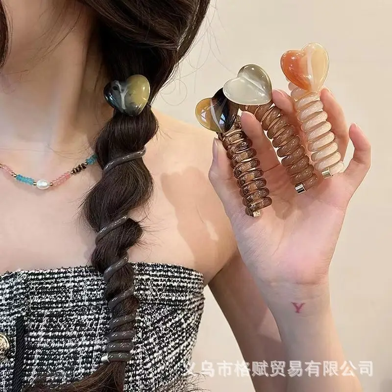 Japanese Style Heart-Shaped Hair Ring for Women — feature 5