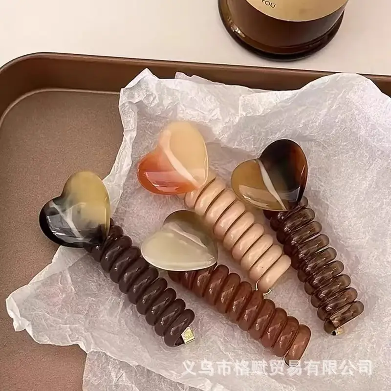 Japanese Style Heart-Shaped Hair Ring for Women — feature 7