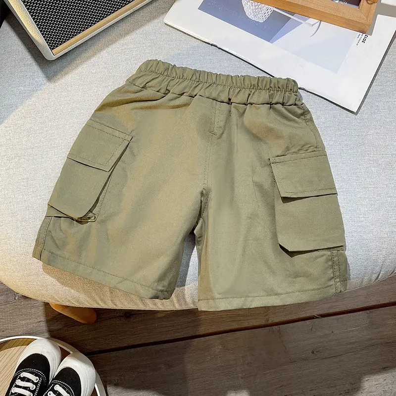 Children's Striped T-Shirt Crock Pants Set for Boys Summer — feature 2