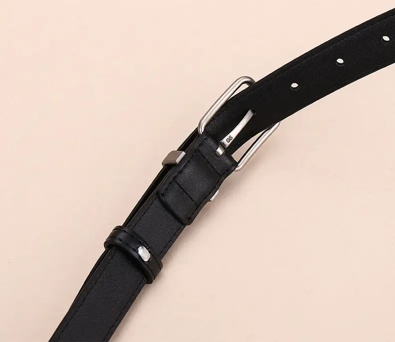 Women's Genuine Leather Belt with Pin Buckle Small Flower Alloy — feature 20