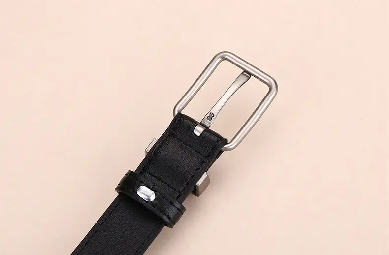Women's Genuine Leather Belt with Pin Buckle Small Flower Alloy — feature 21