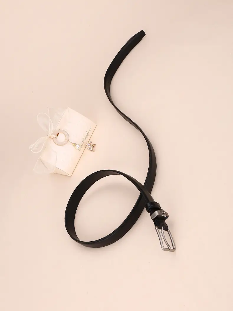 Women's Genuine Leather Belt with Pin Buckle Small Flower Alloy — feature 26