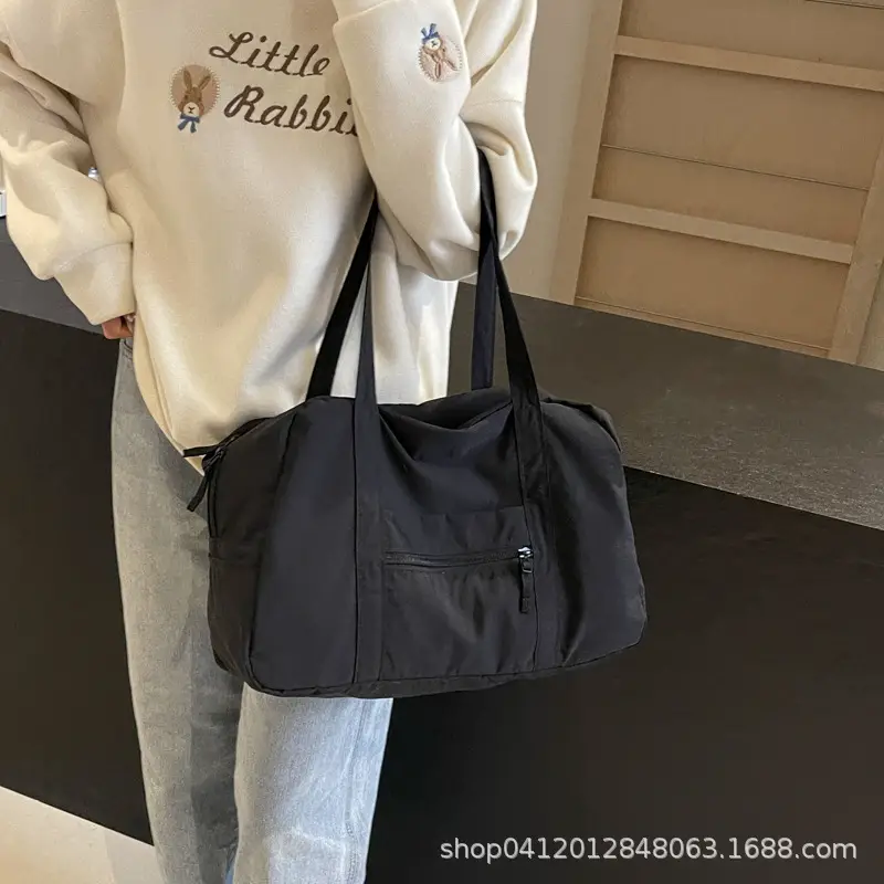 Light Blue Canvas Shoulder Bag for Women 2025 - Image 7