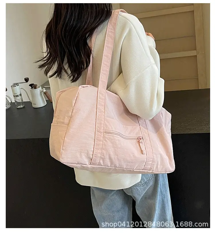 Light Blue Canvas Shoulder Bag for Women 2025 — feature 1