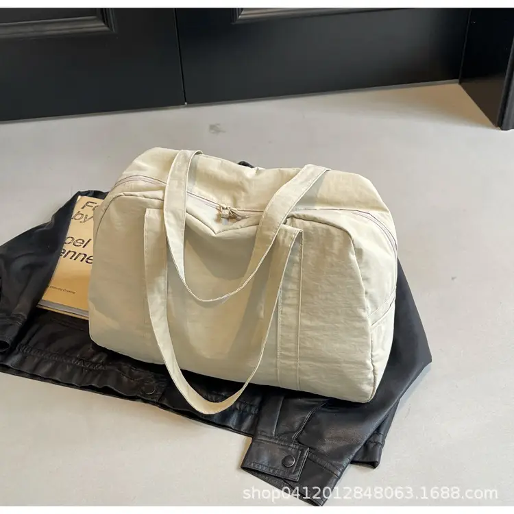 Light Blue Canvas Shoulder Bag for Women 2025 - Image 2