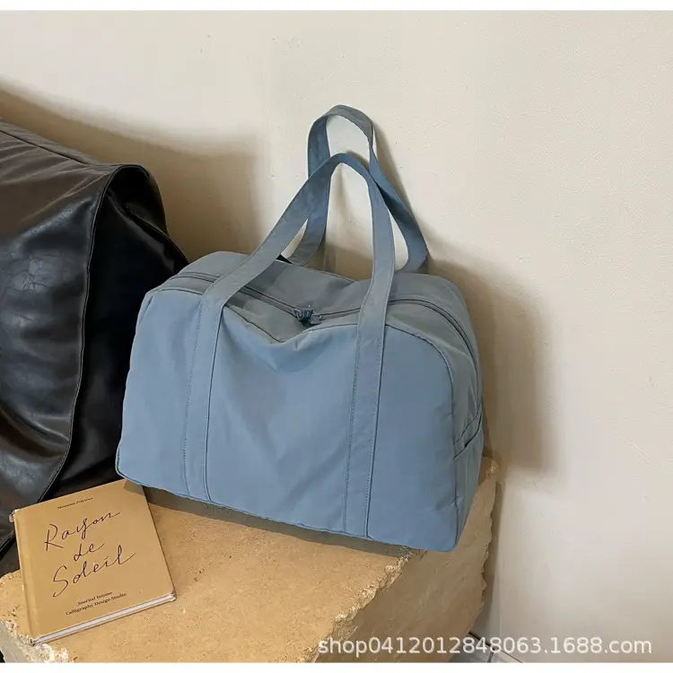 Light Blue Canvas Shoulder Bag for Women 2025 - Image 4