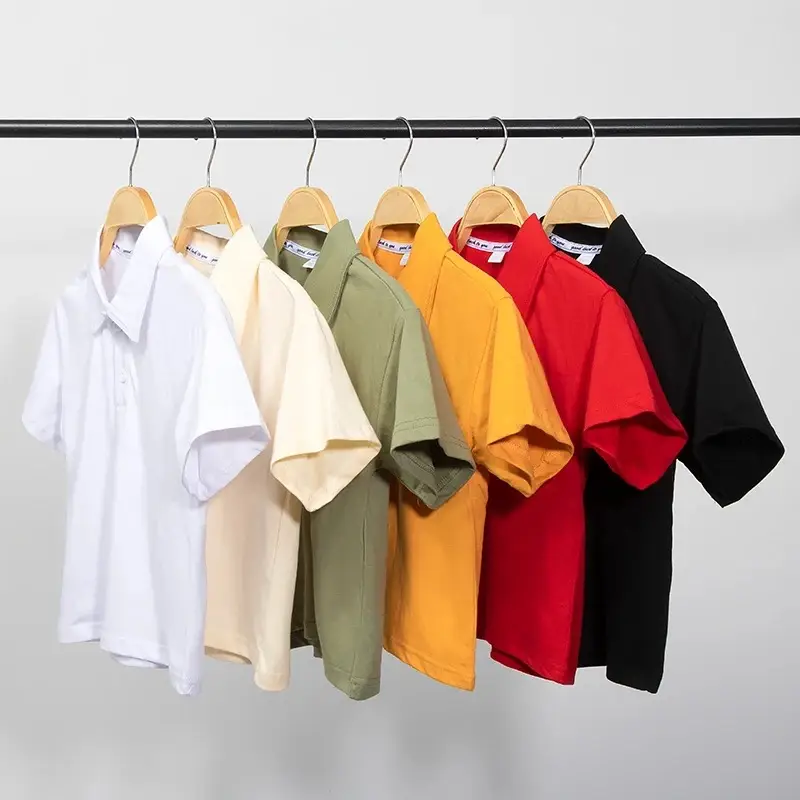 Trendy Boys Girls Cotton Polo Shirt Multi Color Summer
