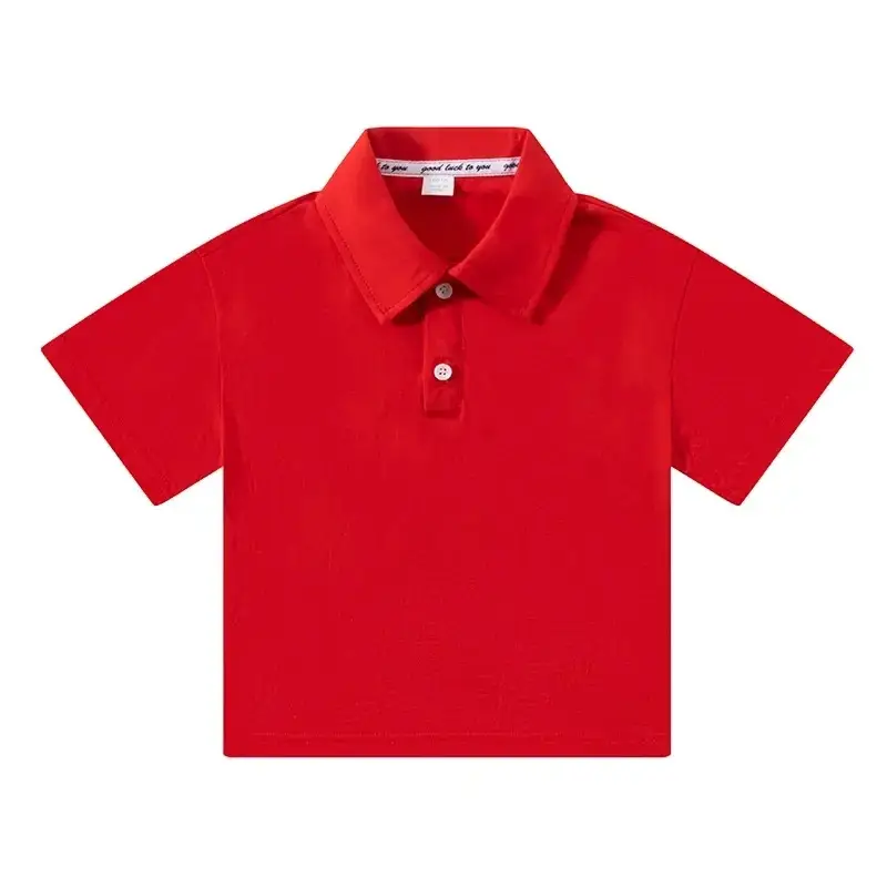 Trendy Boys Girls Cotton Polo Shirt Multi Color Summer