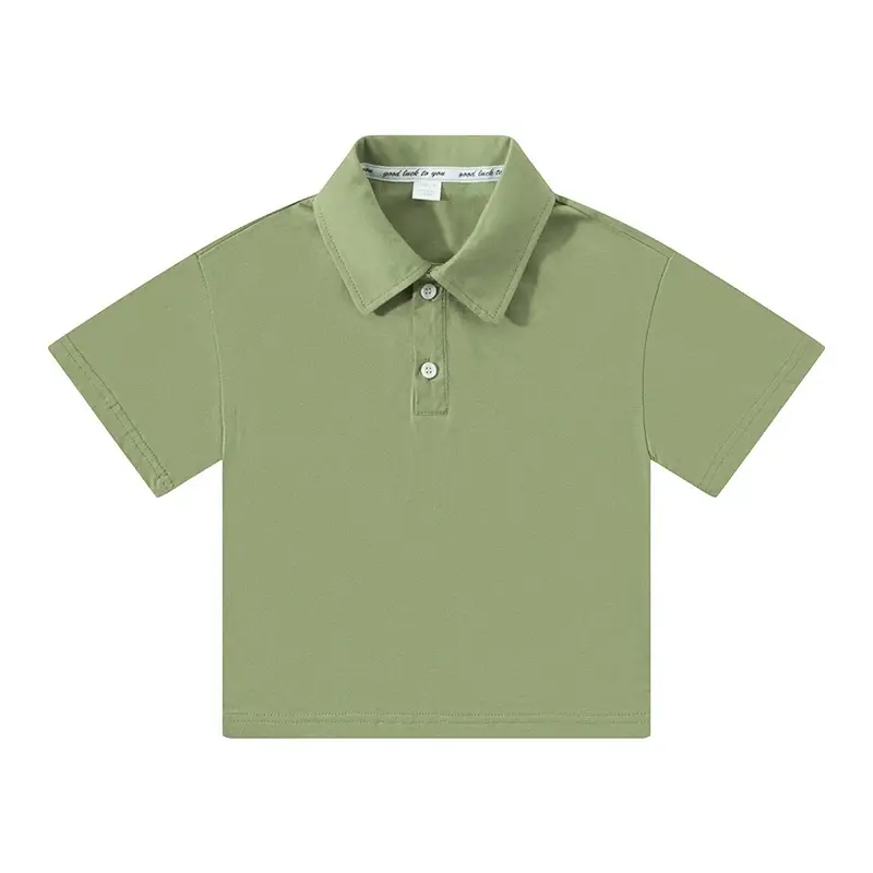 Trendy Boys Girls Cotton Polo Shirt Multi Color Summer