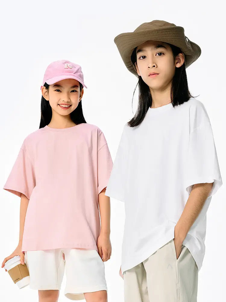 Pink Cotton Short Sleeve T-Shirt for Girls Boys - Image 15