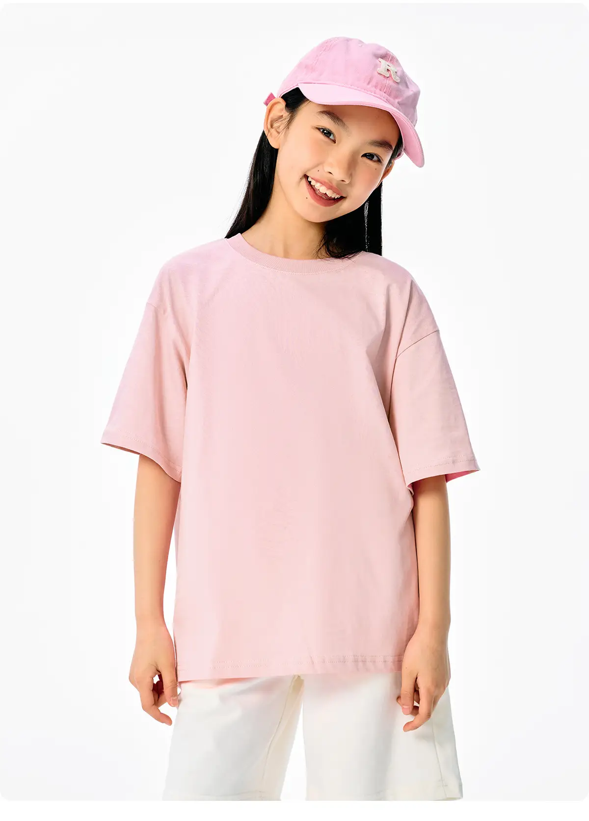 Pink Cotton Short Sleeve T-Shirt for Girls Boys — feature 25