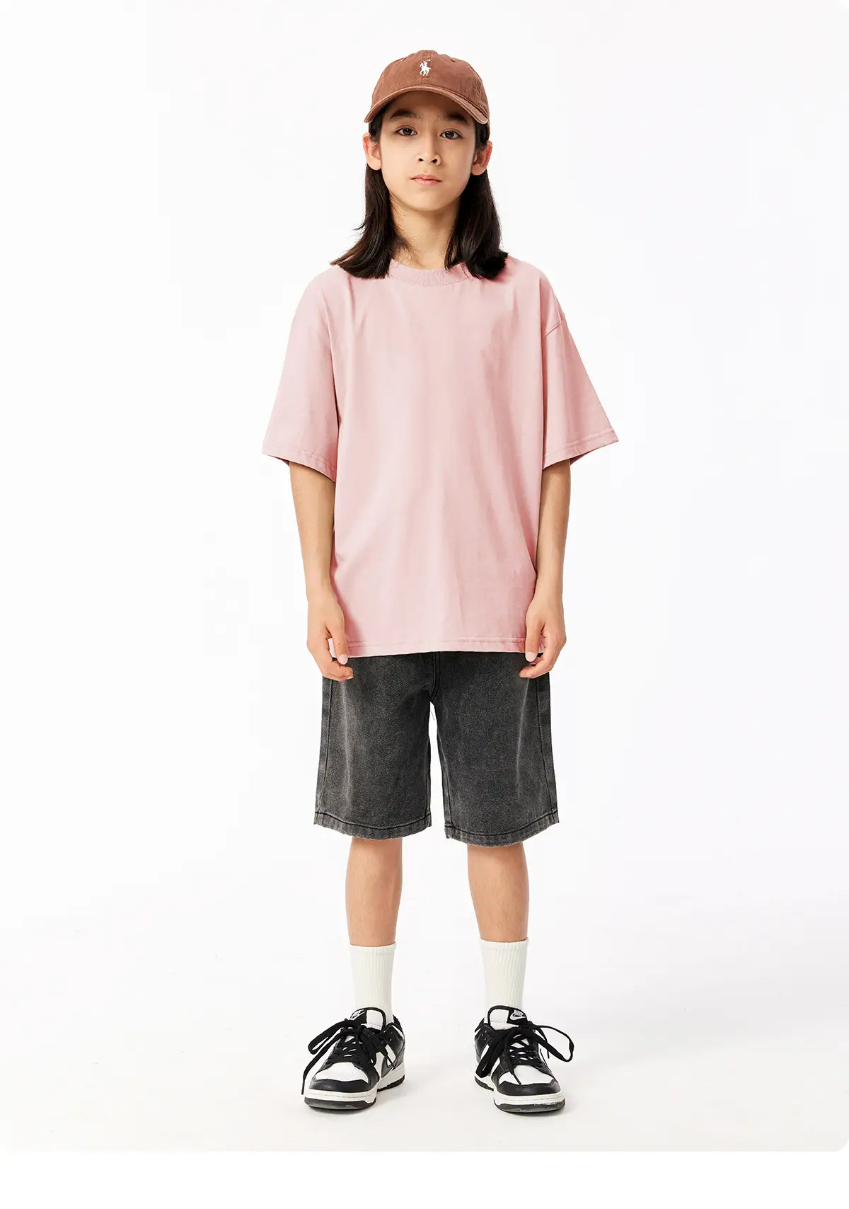 Pink Cotton Short Sleeve T-Shirt for Girls Boys — feature 32