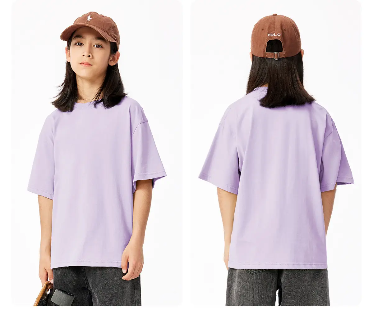 Pink Cotton Short Sleeve T-Shirt for Girls Boys — feature 36