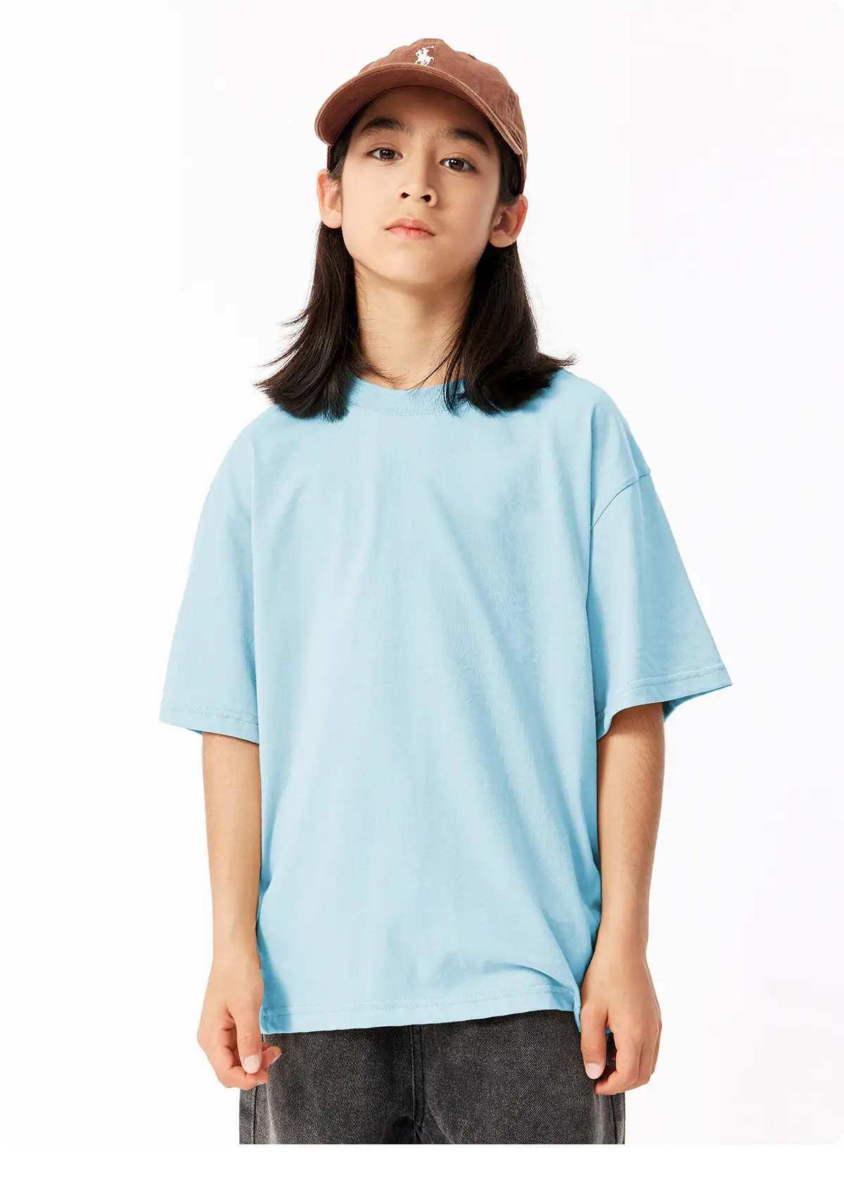 Pink Cotton Short Sleeve T-Shirt for Girls Boys — feature 39