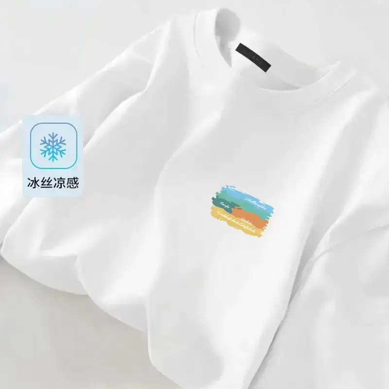 Men Ice Silk Crewneck T-Shirt Black — feature 31