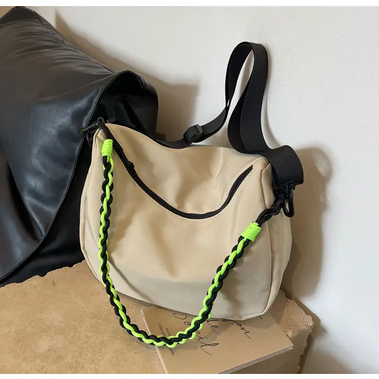 Black Neon Stitched Women's Shoulder Bag Large Capacity — feature 25