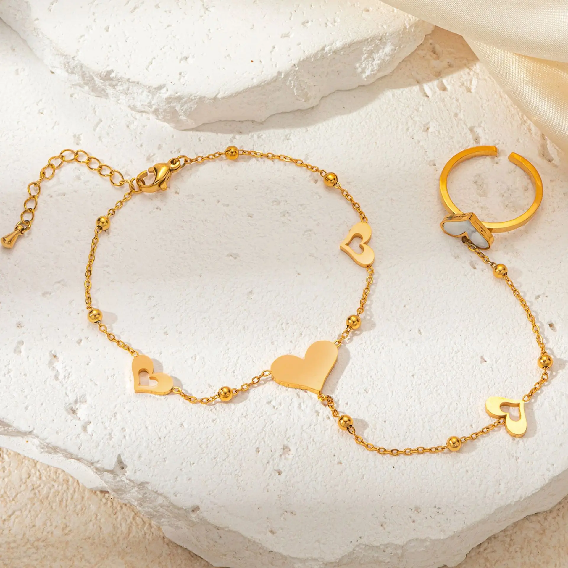 Titanium Steel Ring Bracelet Gold Plated Fashionable Commuting - Image 3