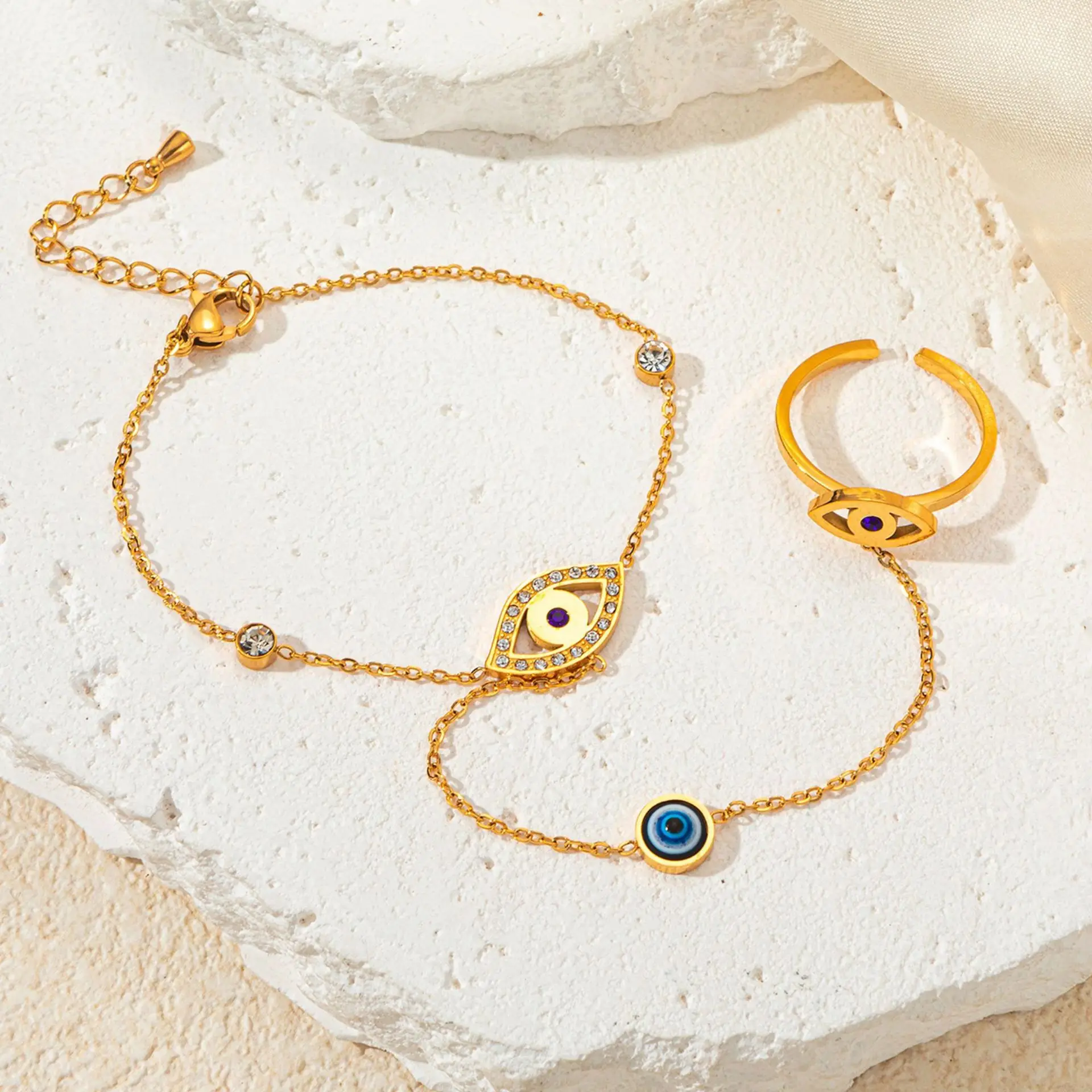 Titanium Steel Ring Bracelet Gold Plated Fashionable Commuting - Image 4