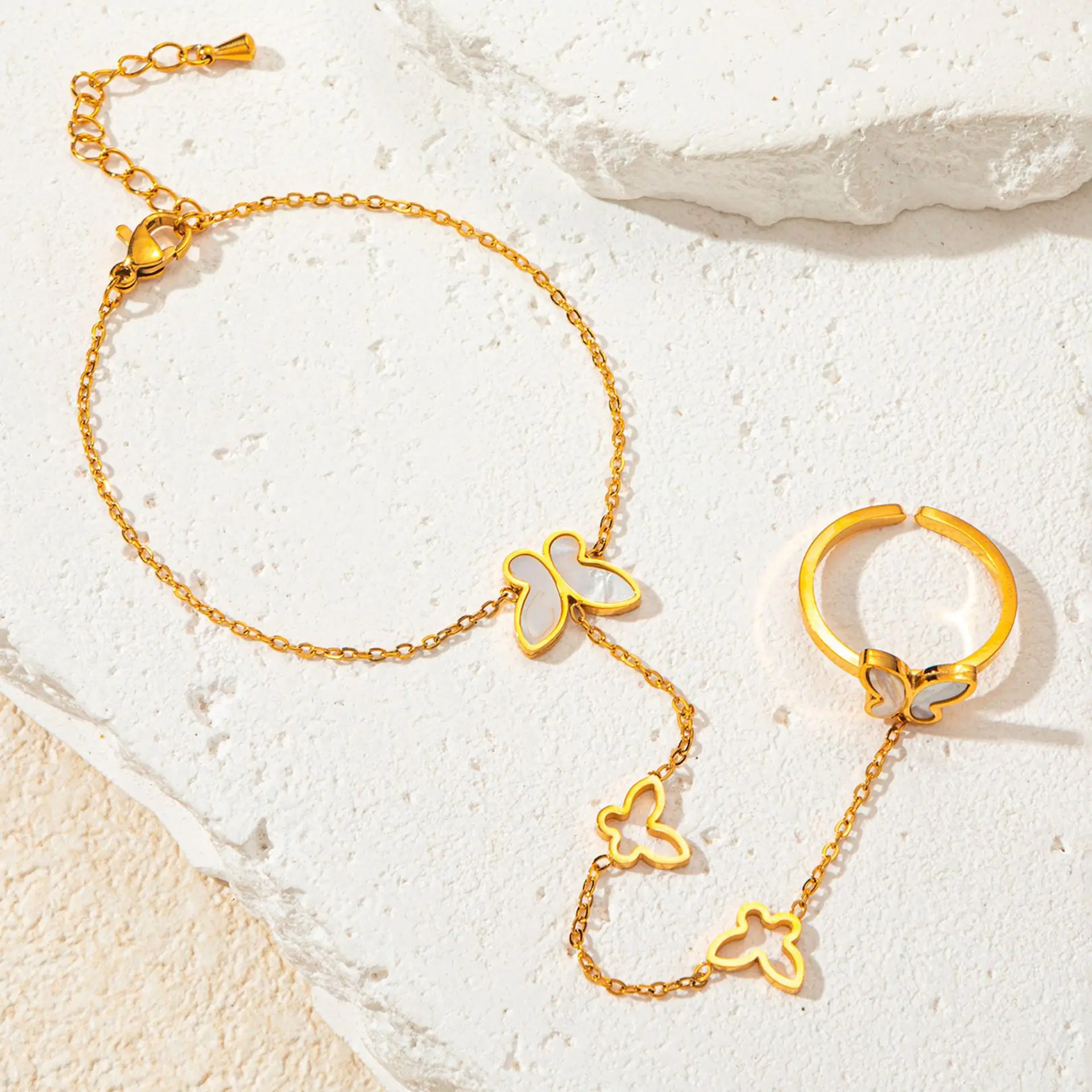 Titanium Steel Ring Bracelet Gold Plated Fashionable Commuting — feature 14